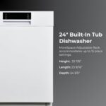 Kenmore 22-14602 Lavavajillas integrado de 24 pulgadas – UltraWash Plus, TurboDry, SmartWash y EasyFlex Tercer Rack – 15