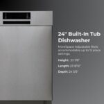 Kenmore 22-14605 Lavavajillas empotrado de 24 pulgadas – UltraWash Plus, TurboDry, SmartWash y EasyFlex Tercera Bandeja