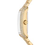 Reloj Michael Kors Mini Emery MK4742 Esfera Verde Caja Rectangular Acero Inoxidable Dorado 33mm