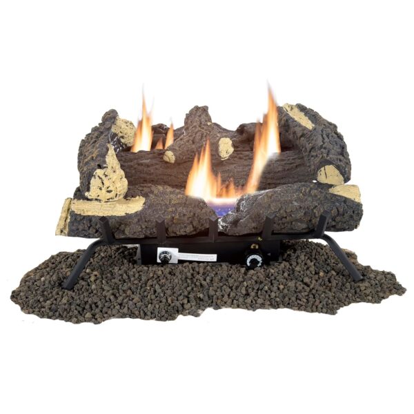 Juego de Troncos de Gas Sin Ventilación Pleasant Hearth Wildwood VFL3-WW24DT 24 Pulgadas 30000 BTU