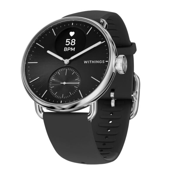 Reloj Inteligente Híbrido Withings ScanWatch 2 38mm Acero Inoxidable Negro con ECG Monitor de Frecuencia Cardíaca y GPS