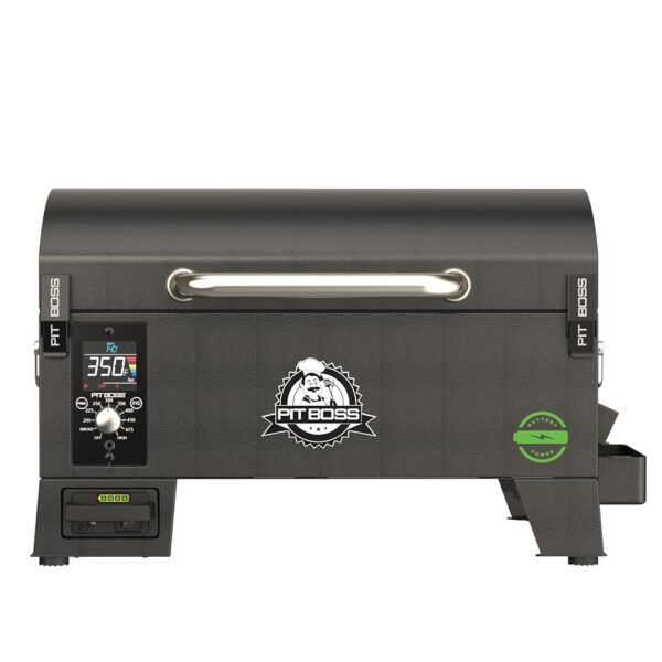 Parrilla de Pellets de Madera Portátil Pit Boss 10798 con Batería de Iones de Litio 256 Pulgadas Cuadradas Negro