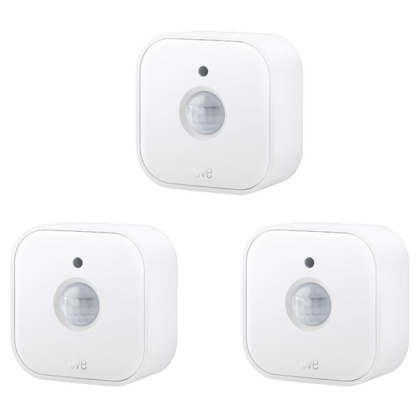 Sensor de Movimiento Eve Motion Matter Paquete de 3 IPX3 Compatible con Apple Home Alexa Google Home SmartThings