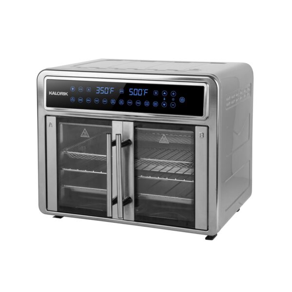 Kalorik Horno freidora de aire serie MAXX Trio Flex de 26 cuartos de galón con controles digitales Puerta de fácil visió