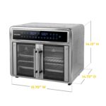 Kalorik Horno freidora de aire serie MAXX Trio Flex de 26 cuartos de galón con controles digitales Puerta de fácil visió