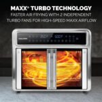 Kalorik Horno freidora de aire serie MAXX Trio Flex de 26 cuartos de galón con controles digitales Puerta de fácil visió