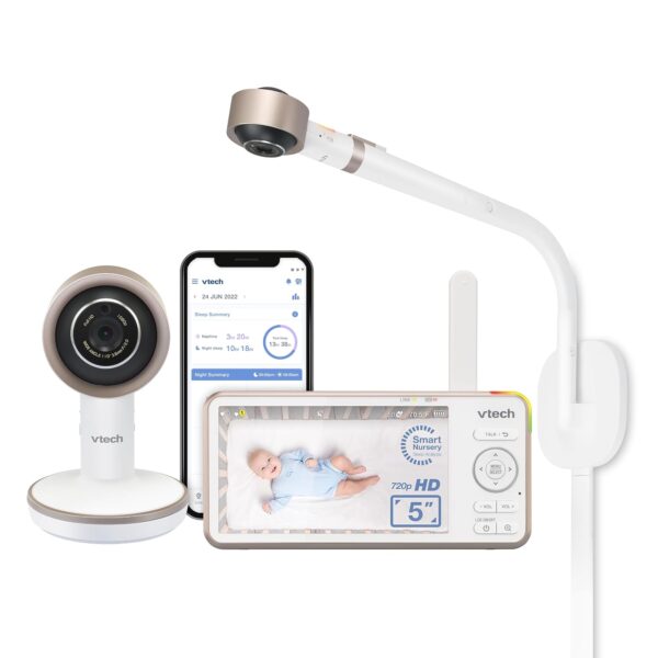 Monitor para Bebé VTech VC2105 1080p Wi-Fi Pantalla 5 Pulgadas Ángulo de Visión 110 Grados