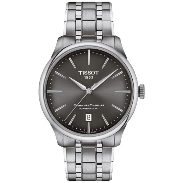 Reloj Tissot Chemin des Tourelles Powermatic 80 T1398071106100 Caja de Acero Inoxidable 39 mm Automático Suizo Cristal d