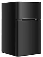 NAFORT Mini refrigerador con congelador de 3.2 pies cúbicos, refrigerador congelador de 2 puertas con puerta reversible,