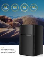 NAFORT Mini refrigerador con congelador de 3.2 pies cúbicos, refrigerador congelador de 2 puertas con puerta reversible,