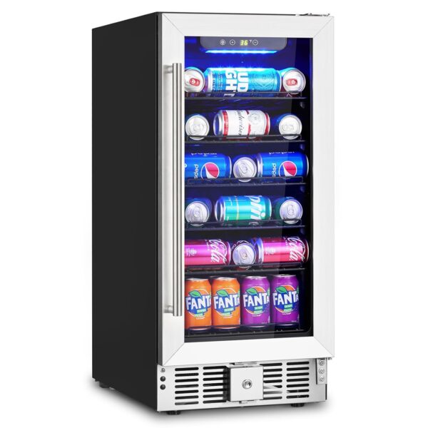 Towallmark Refrigerador de bebidas, refrigerador de bebidas de 3.2 pies cúbicos | Capacidad de 115 latas, enfriador de b