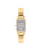 Reloj COACH Cadie Modelo 14504196 para Mujer Dorado Estilo Art Deco Esfera Blanca Plateada Resistente al Agua 30 Metros