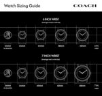 Reloj COACH Cadie Modelo 14504196 para Mujer Dorado Estilo Art Deco Esfera Blanca Plateada Resistente al Agua 30 Metros