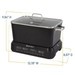 West Bend Versatility Plus Olla de cocción lenta, multicocina antiadherente de gran capacidad con control de temperatura