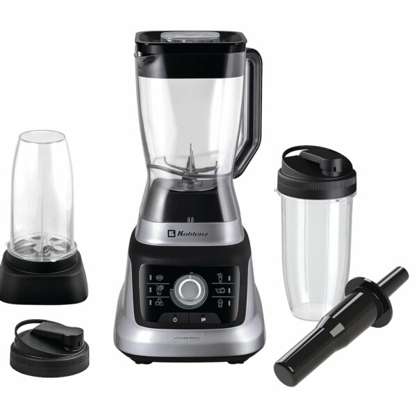 Koblenz Bob - Batidora de encimera, 1400 W, 68 onzas, negro/cromo, LKM-9610