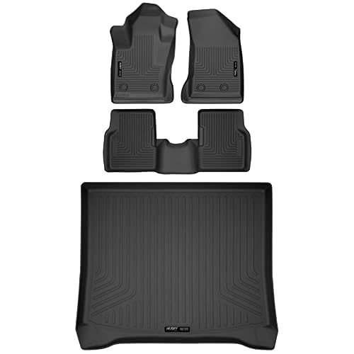 Tapetes Husky Liners Weatherbeater Jeep Compass 2017 2023 Forro Delantero y Segunda Fila Carga Negro 4 Piezas