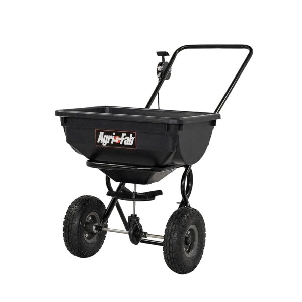 Esparcidor de Transmisión Agri-Fab 45-03883-KD-AMZ 85 Libras Ancho de Esparcido 10 Pies Ruedas Neumáticas 10 Pulgadas Co
