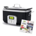 Olla eléctrica programable GreenPan Elite cocción lenta 8 en 1 6 cuartos tapa de vidrio cerámica antiadherente sin PFAS
