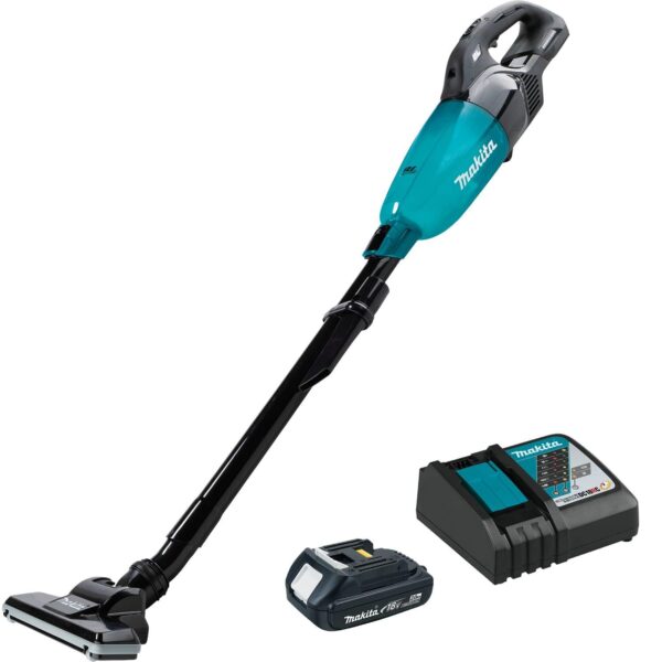 Makita XLC08R1B Kit de aspiradora inalámbrica compacta sin escobillas de iones de litio LXT® de 18 V, gatillo con bloque