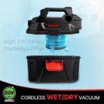 Shop-Vac 5430023 - Aspiradora inalámbrica para húmedo/seco de 20 V, 2 galones, 1.5 pulgadas de diámetro x 5 pies, diseño
