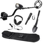 Kit Detector de Metales Barska Pursuit-200 BE13782 con Pantalla LCD Bobina Sumergible IP65 y Detector de Mano Surveyor-1