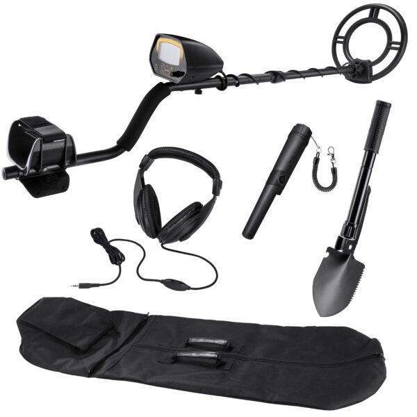 Kit Detector de Metales Barska Pursuit-200 BE13782 con Pantalla LCD Bobina Sumergible IP65 y Detector de Mano Surveyor-1