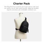 Bolso Cruzado Coach Charter Pack CP162 Cuero Guijarro Negro Hombre
