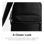 Bolso Cruzado Coach Charter Pack CP162 Cuero Guijarro Negro Hombre