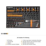 GEARWRENCH Juego de 97 herramientas para mecánicas Biter de pernos con guías de 1/4", 3/8", 1/2" en bandeja de almacenam