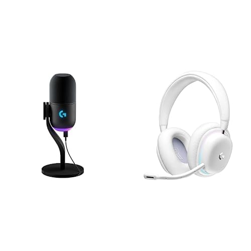 Combo Logitech G Yeti GX Micrófono Dinámico RGB USB con LIGHTSYNC y Auriculares Inalámbricos G735