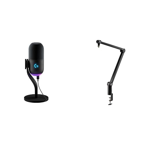 Micrófono Logitech G Yeti GX Dinámico RGB USB con Brazo Blue Compass