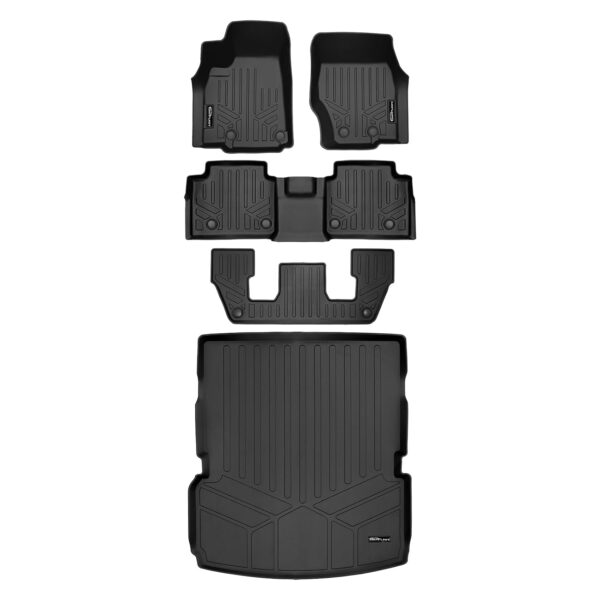 Juego de Tapetes SMARTLINER SA0674 B0644 C0644 D0568 para Jeep Grand Cherokee L 2021 2025 3 Filas y Forro de Carga Todo