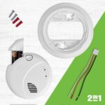 First Alert Alarma Combinada de Humo y Monóxido de Carbono, Detector Interconectado con Cable y Respaldo de Batería y Al