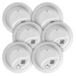 First Alert SMI100-AC, alarma de humo de interconexión de cable duro con batería de respaldo, paquete de 6