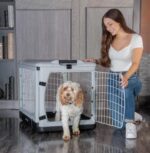 Caja de Acero Pet Gear The Other Door PG5936TEG 4 Puertas Gris Esencial 36.5 x 24.5 x 27.5 Pulgadas con Bandeja Extraíbl