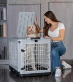 Caja de Acero Pet Gear The Other Door PG5936TEG 4 Puertas Gris Esencial 36.5 x 24.5 x 27.5 Pulgadas con Bandeja Extraíbl