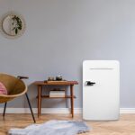 Mini refrigerador retro de 17.5 in. 3.2 cu.ft en blanco, sin congelador
