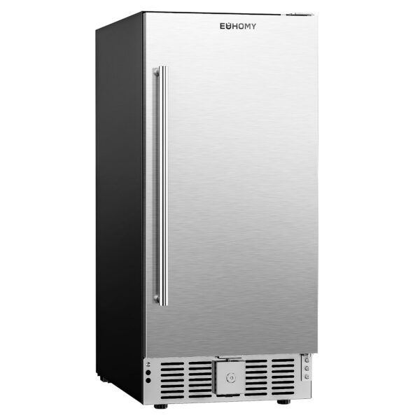EUHOMY Refrigerador de bebidas de 15 pulgadas, refrigerador de bebidas debajo del mostrador para 127 latas con puerta de