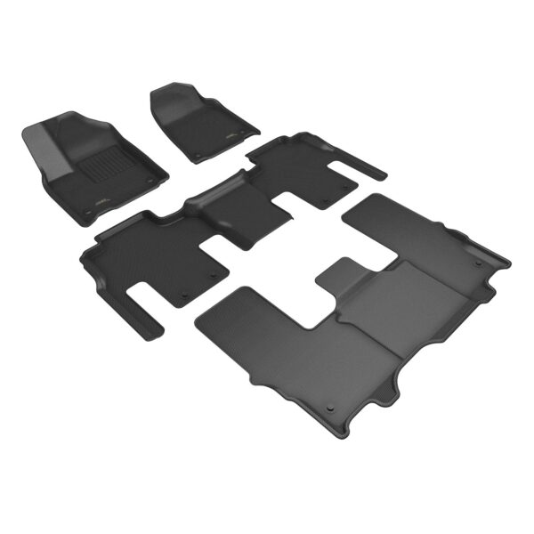 Tapete Kagu 3D MAXpider L1JP02801509 para Jeep Wagoneer 8 Asientos 2022-2024 Negro R1 R2 R3