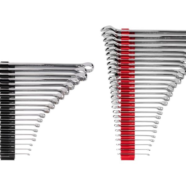 TEKTON Juego de llaves combinadas con organizadores modulares, 46 piezas (1/4-1-1/4 pulgada, 6-32 mm) | WCB95303