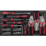 SPOFLYINN Caja de herramientas de metal de 3 cajones con rodamiento de bolas Diapositivas Organizador de pecho de herram