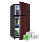 oditton Krib Bling-FLS-80-WOOD - Refrigerador compacto, color de grano de madera