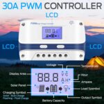 Kit de Panel Solar Portátil SereneLife SLSPSKT205.5 200W 2 Paneles Monocristalinos 100W Controlador PWM 30A 12V