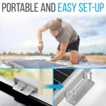 Kit de Panel Solar Portátil SereneLife SLSPSKT205.5 200W 2 Paneles Monocristalinos 100W Controlador PWM 30A 12V