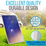 Kit de Panel Solar Portátil SereneLife SLSPSKT205.5 200W 2 Paneles Monocristalinos 100W Controlador PWM 30A 12V