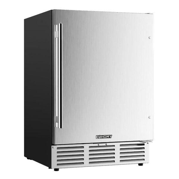 EUHOMY Refrigerador de bebidas de 24 pulgadas, enfriador de bebidas integrado e independiente, 180 latas, refrigerador d