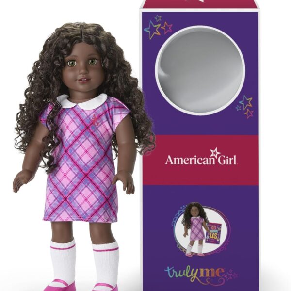 Muñeca American Girl Truly Me HWY76 18 Pulgadas Ojos Avellana Cabello Rizado Castaño Oscuro Piel Muy Profunda