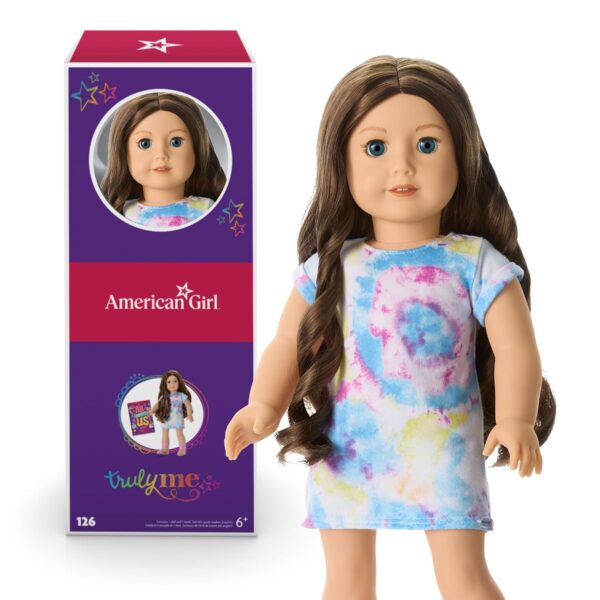 Muñeca American Girl Truly Me HWY75 18 Pulgadas Ojos Azules Cabello Castaño Ondulado