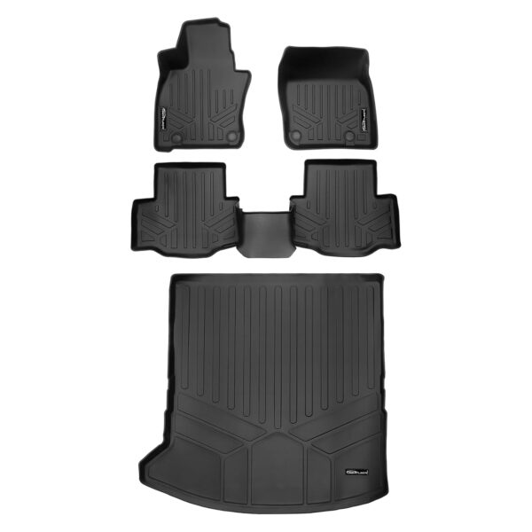 Tapetes SMARTLINER SA0716 B0716 D0716 Todo Clima Negro 2 Filas y Forro de Carga para Mazda CX-90 Hybrid Plug-in Hybrid 2