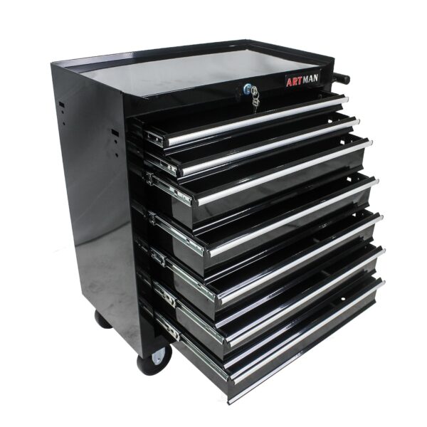 Aoile Cofre de herramientas con caja de herramientas de 7 cajones, organizador y almacenamiento, carrito de herramientas